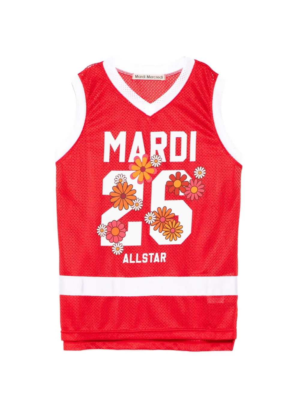 Mardi Mercredi Les Petites Blossom mesh top - Rot