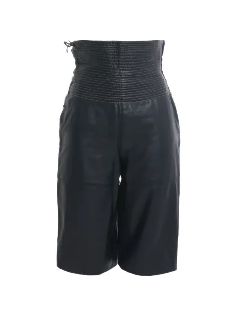 Gianfranco Ferré Pre-Owned 1980s Lederhose mit Schnürung