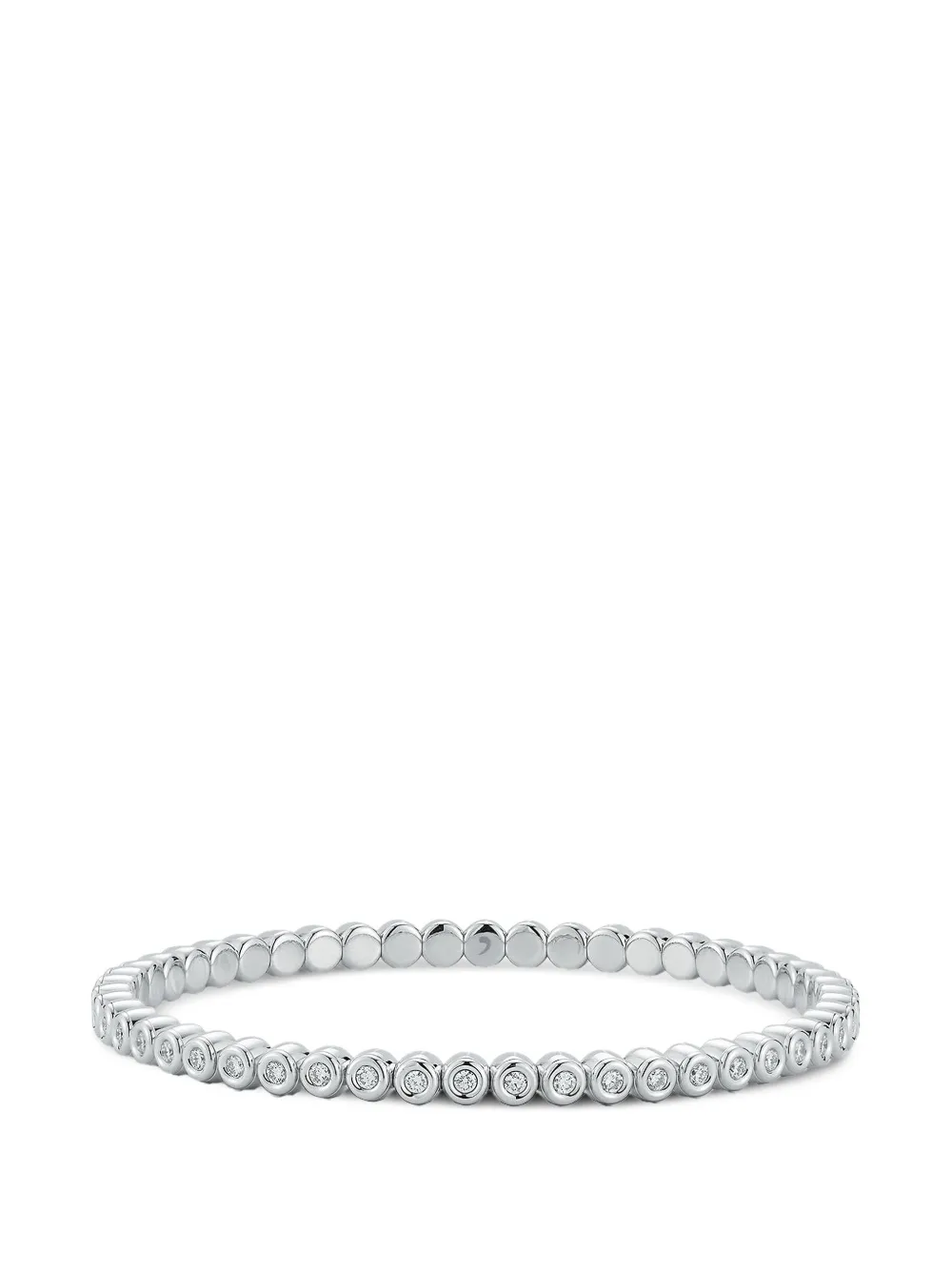 Roberto Demeglio diamond bezel stretch bracelet - Argento