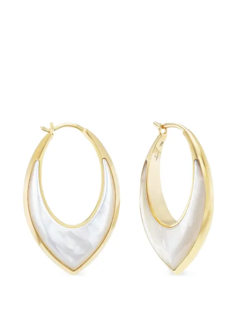 Sorellina pearl inlay hoop earrings