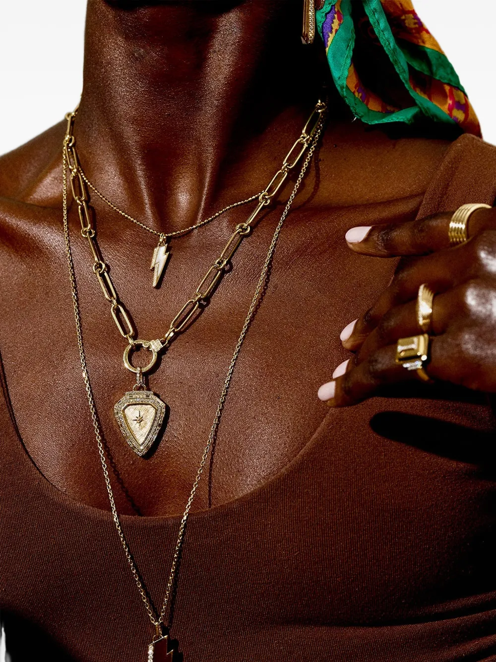 Diamond Shield Pendant Necklace