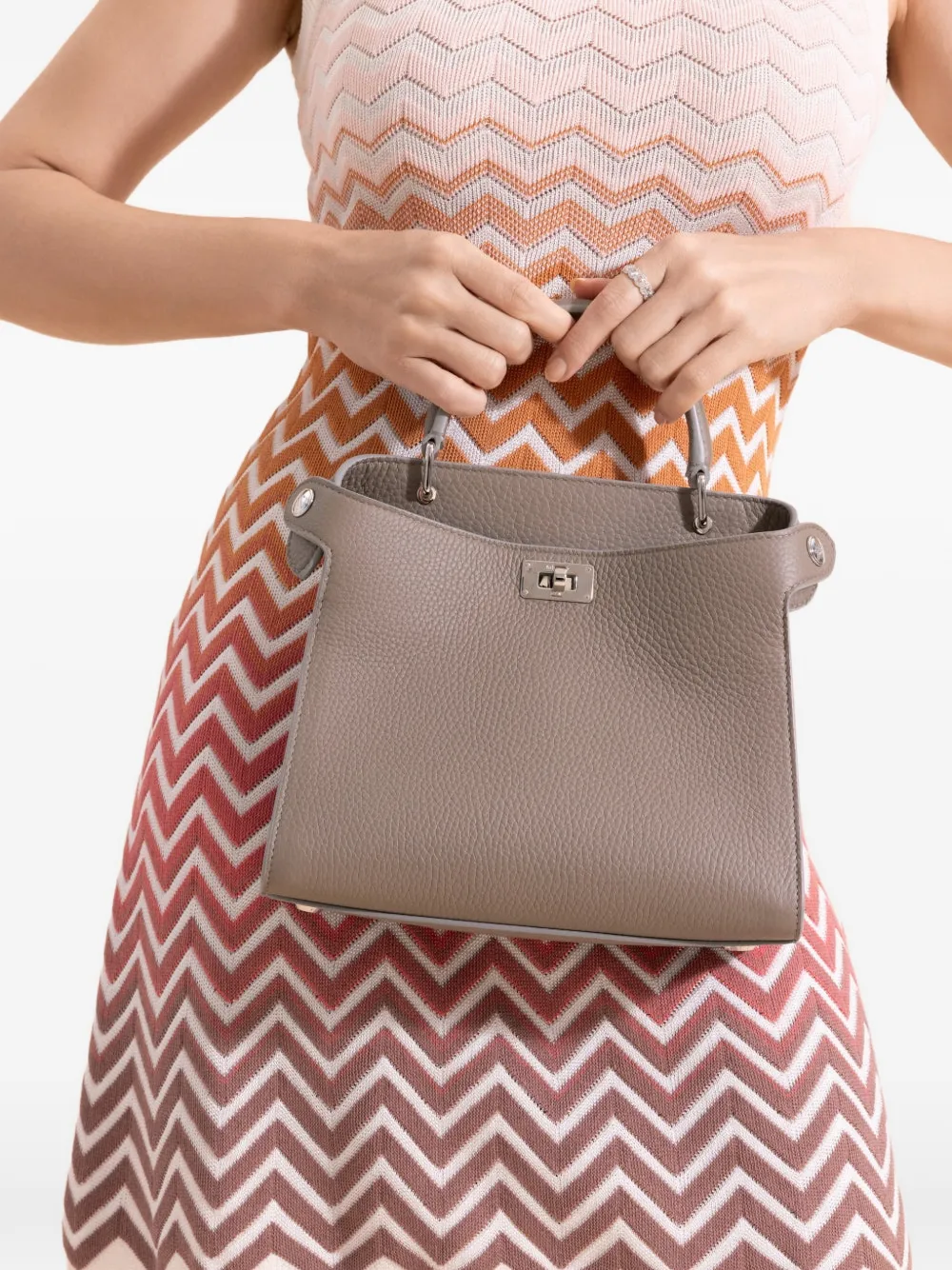 Michino mini leather bag - Grey