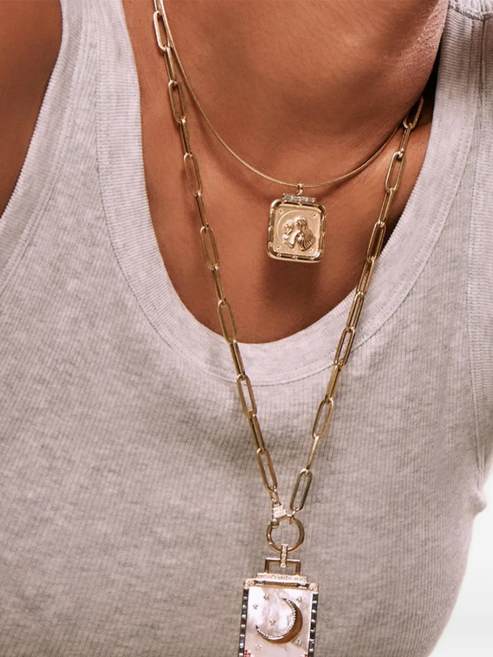  Sorellina Diamond Aries Pendant - Gold 