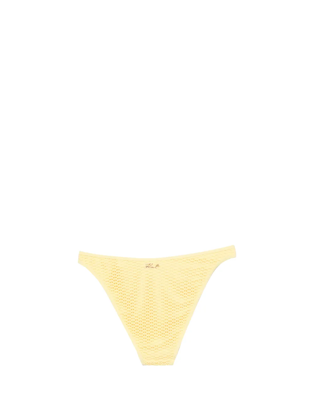 Karl Lagerfeld Gehaakte bikinislip met ringdetail Geel