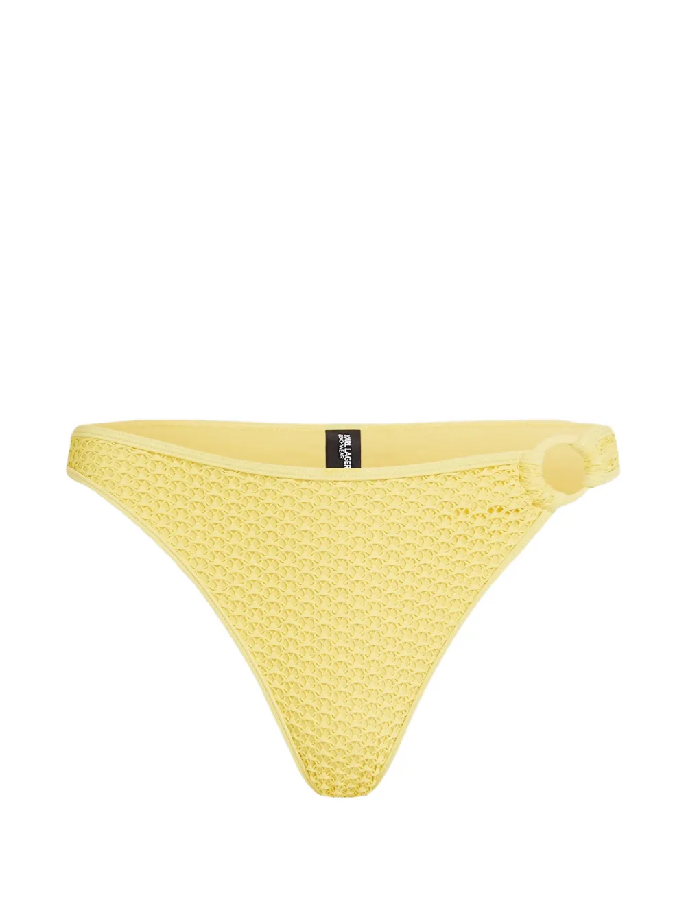 Karl Lagerfeld crochet ring-detail bikini bottoms - Giallo