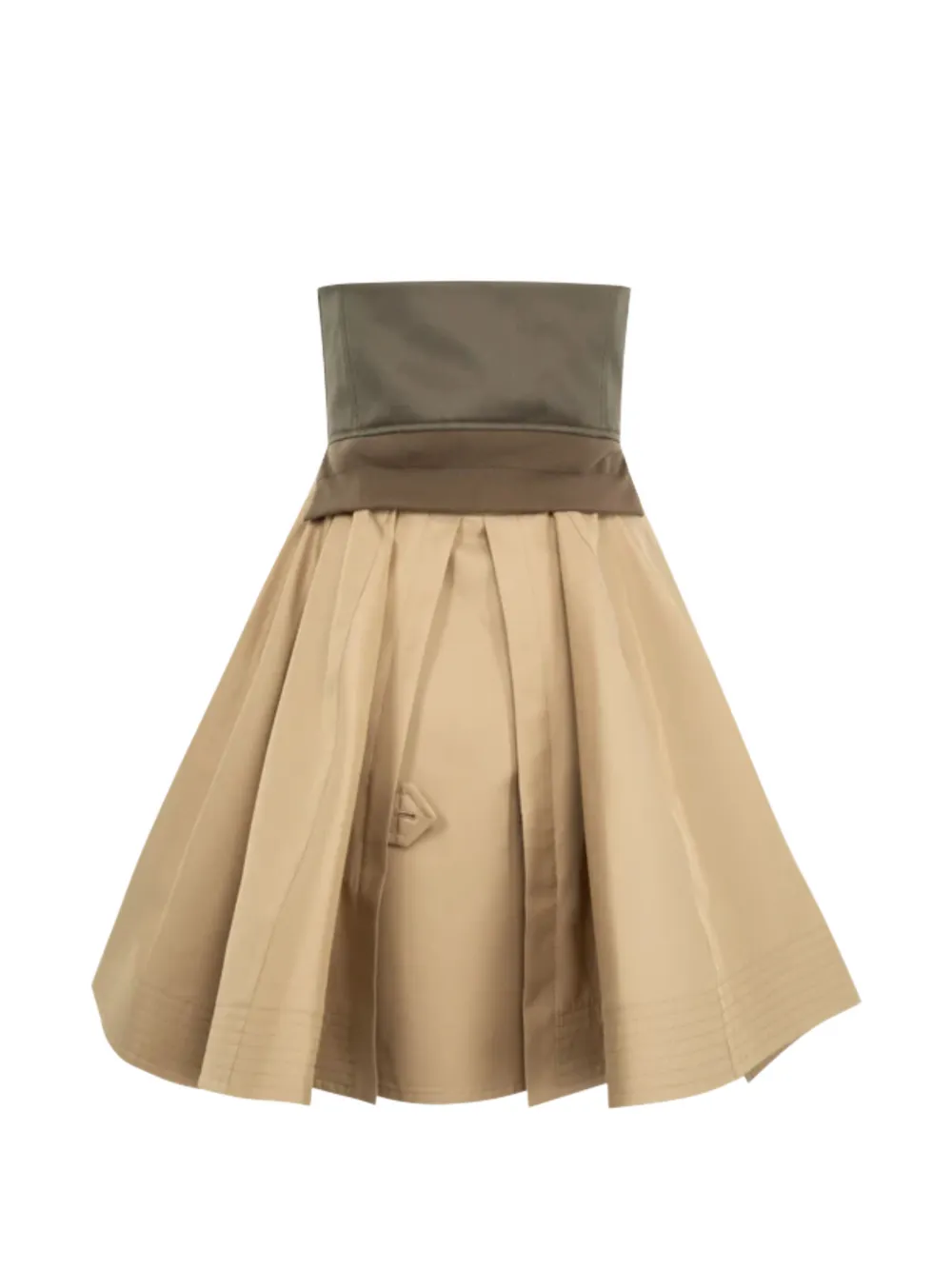 sacai Strapless mini-jurk Beige