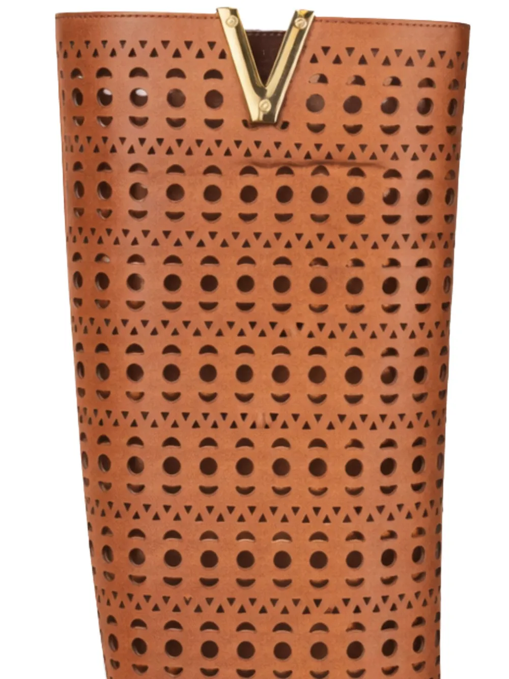 Via Roma 15 cutout-details knee-high leather boots Bruin