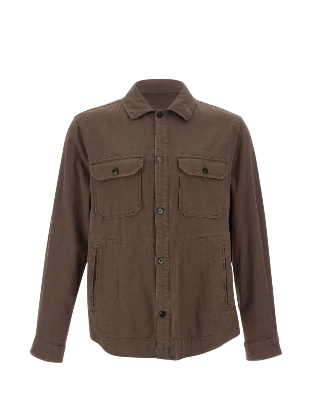 Woolrich buttoned pocket coat - Marrone