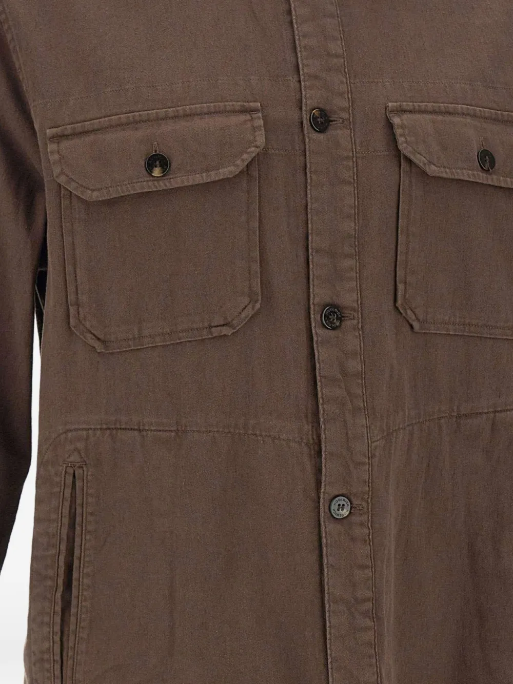 Woolrich Jas met zak met knopen Bruin