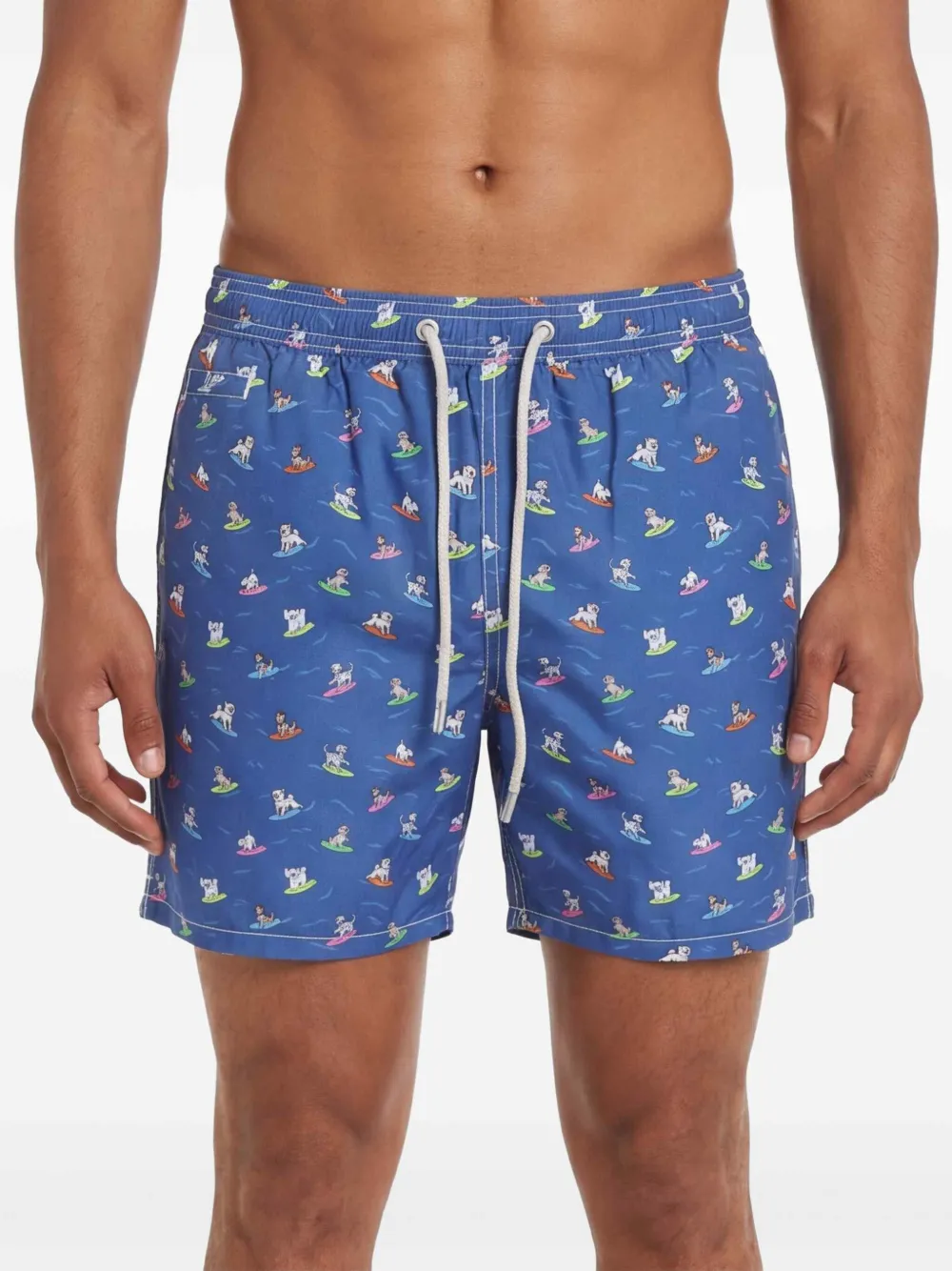 MC2 Saint Barth Zwembroek met hondprint Blauw