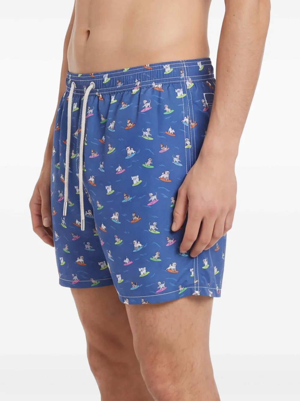 MC2 Saint Barth Zwembroek met hondprint Blauw