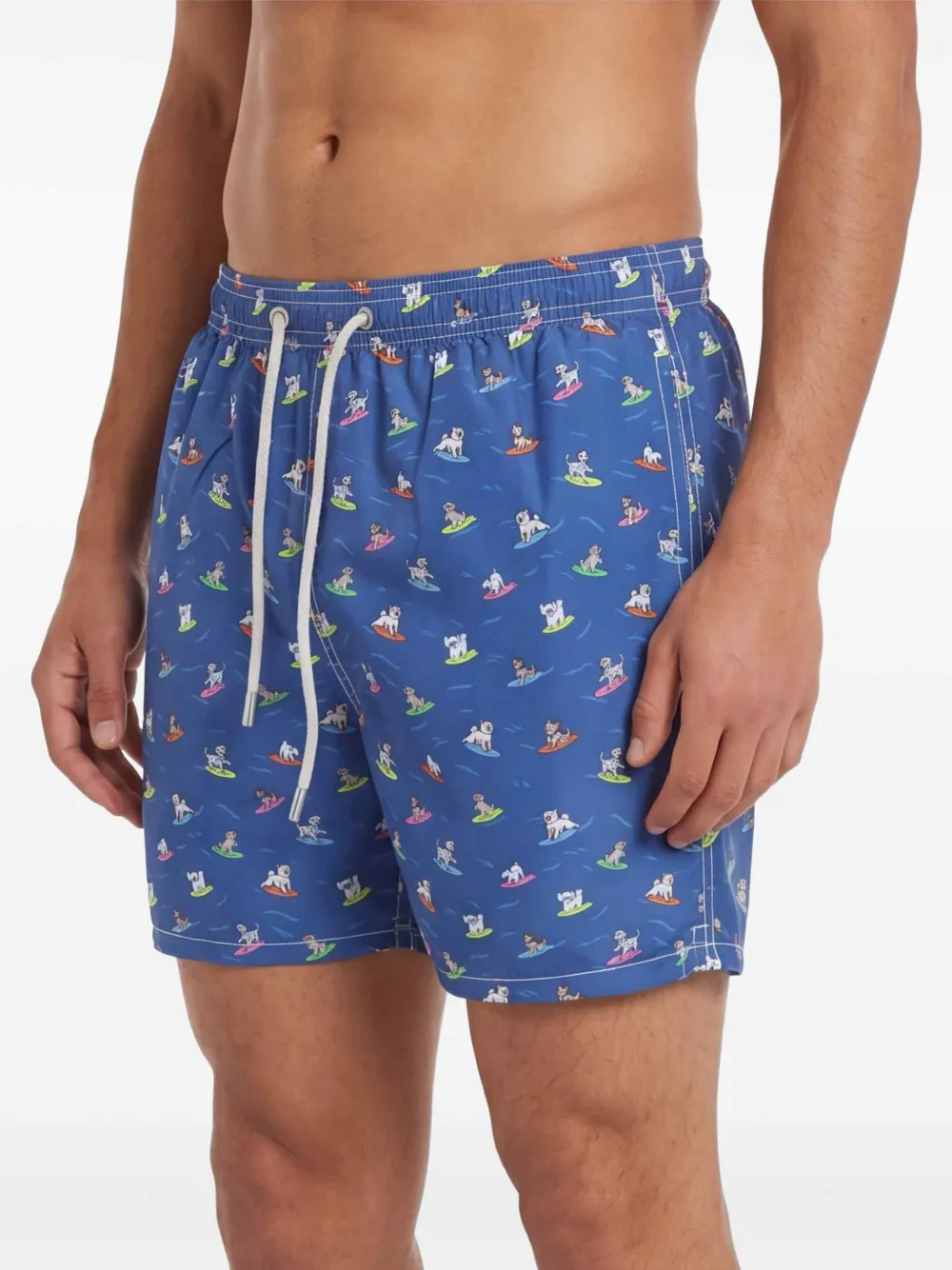 MC2 Saint Barth Zwembroek met hondprint Blauw