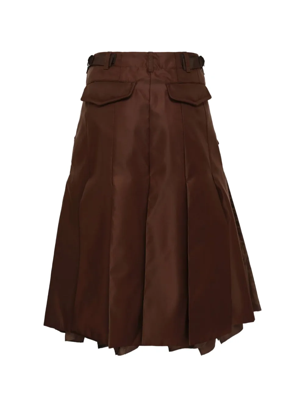 sacai Midi-rok met klepzak Bruin