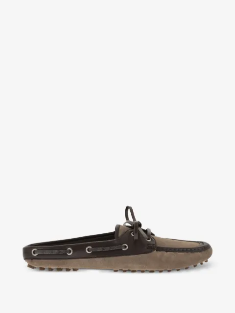 Brunello Cucinelli suede mules