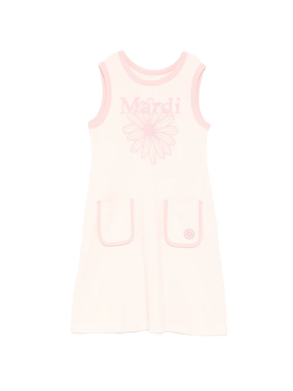 Mardi Mercredi Les Petites WAFFLE FLOWERMARDI dress - Rosa