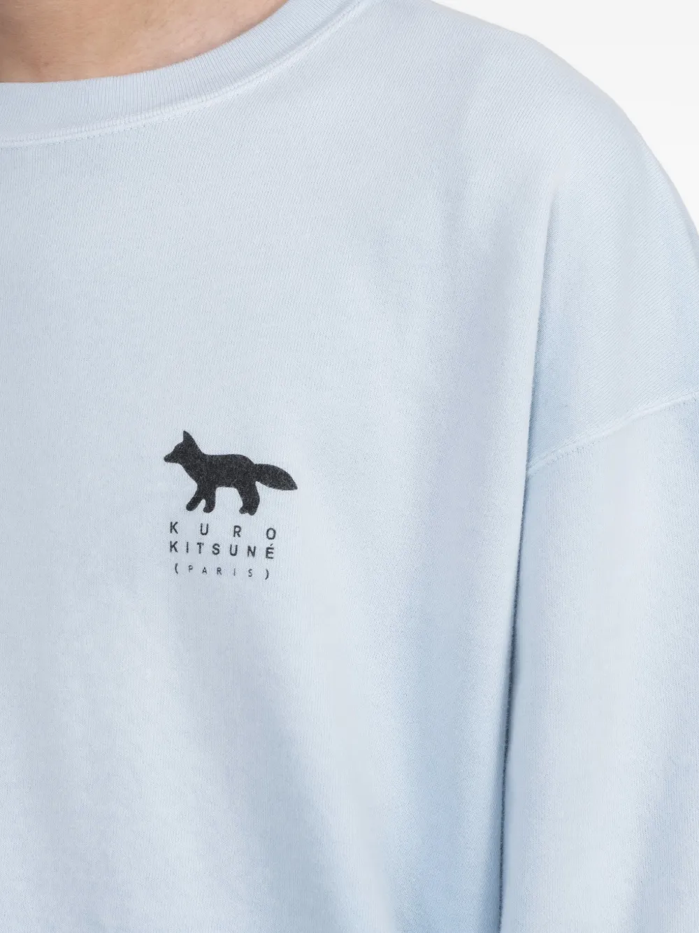 Maison Kitsuné x Kuro Sunfaded Fox sweater Blauw