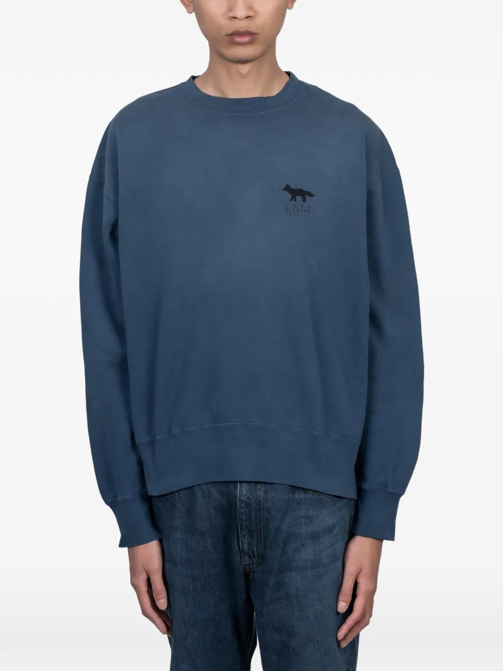 Maison Kitsuné x Kuro Sunfaded Fox sweatshirt - Blu