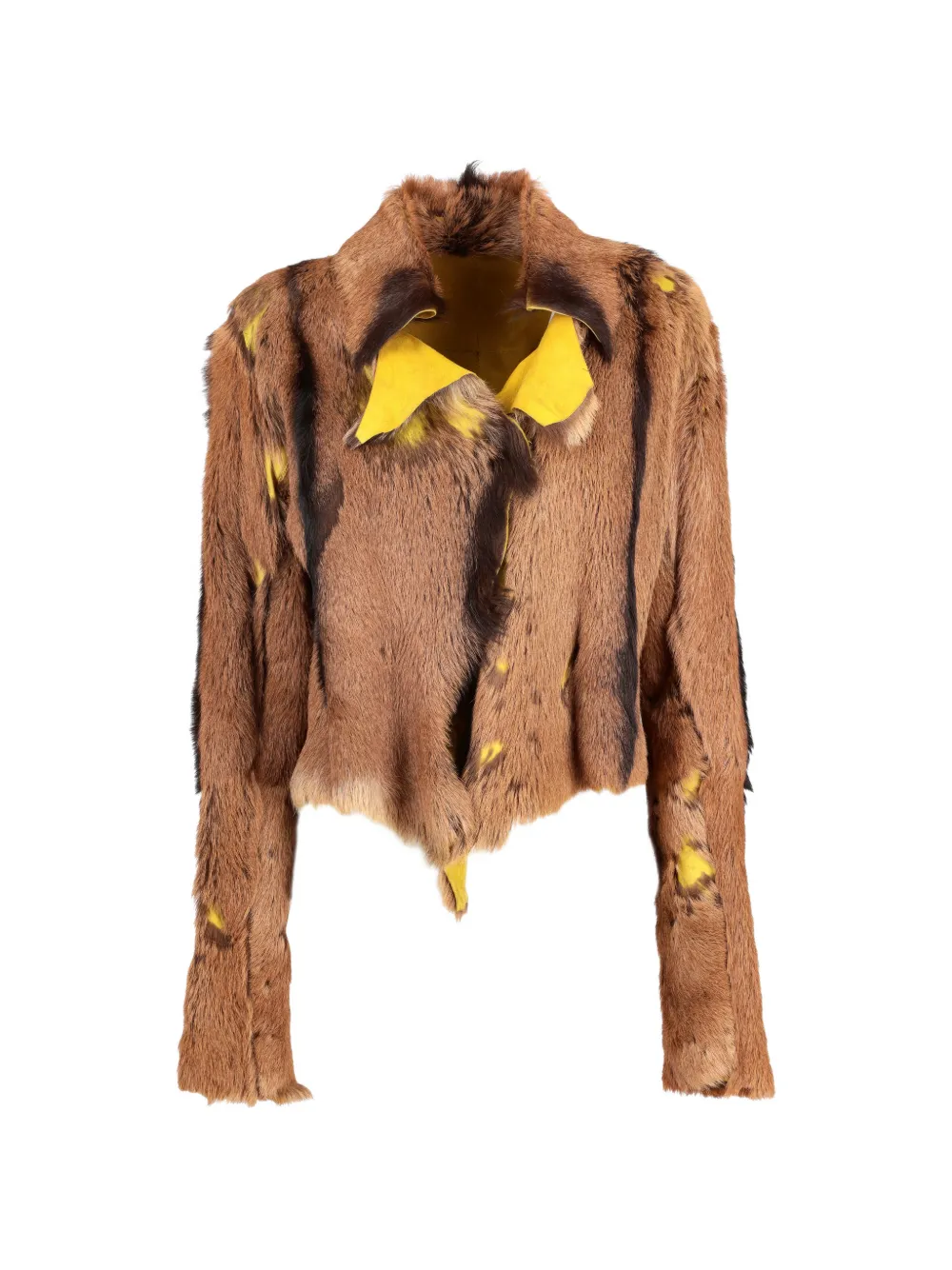 Vintage fur collared coat - Brown