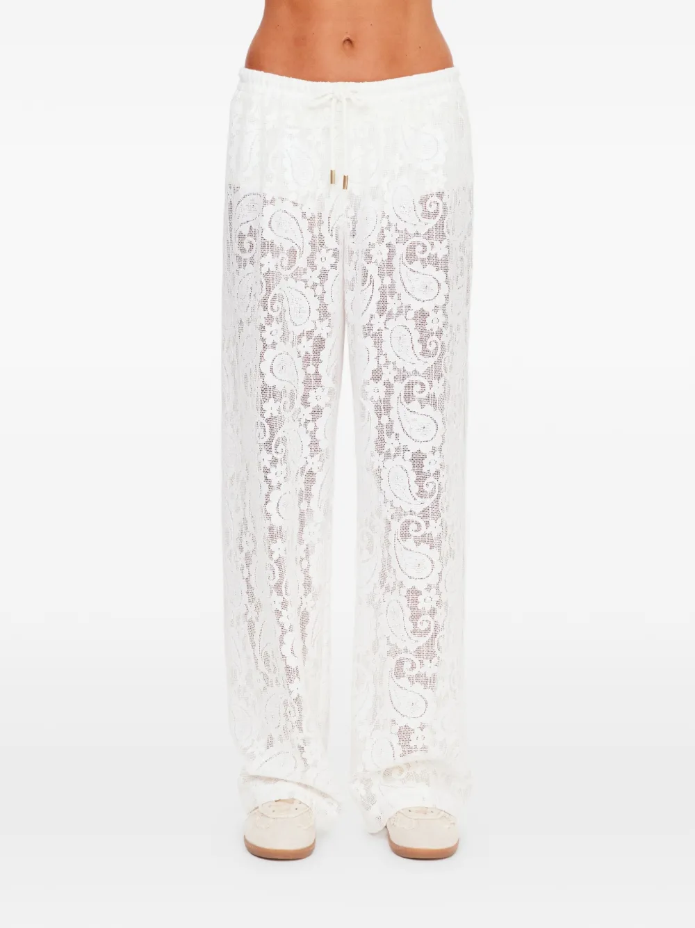  The Upside Lace Drawstring Trousers - White 