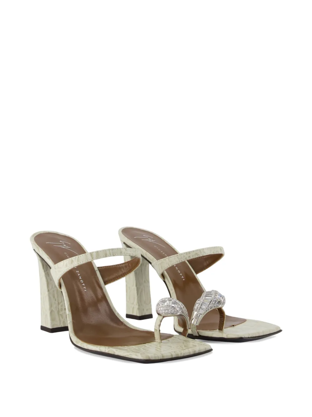 Giuseppe Zanotti Icon Ring sandalen met hak Beige