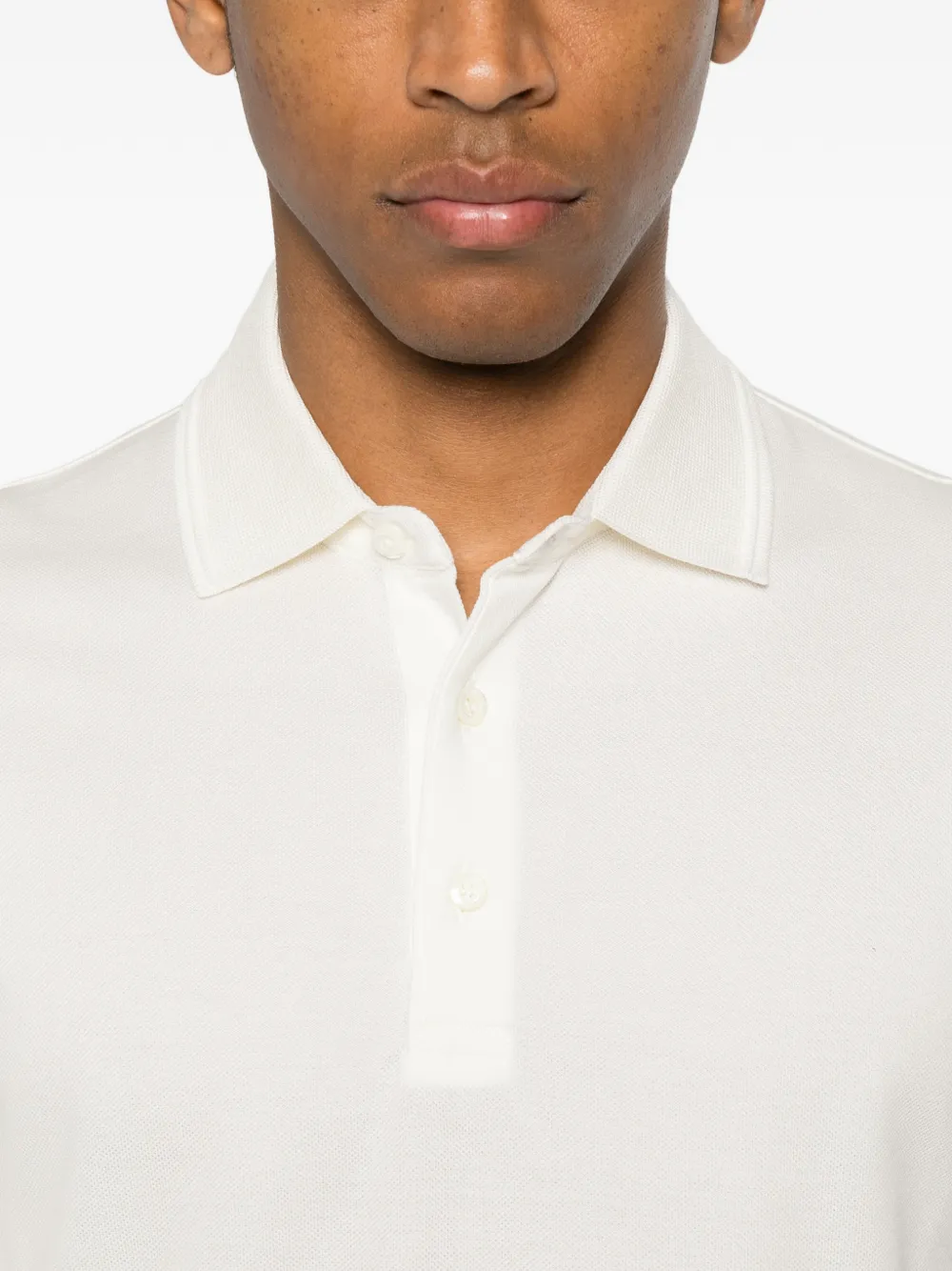 Canali Poloshirt met korte mouwen Beige