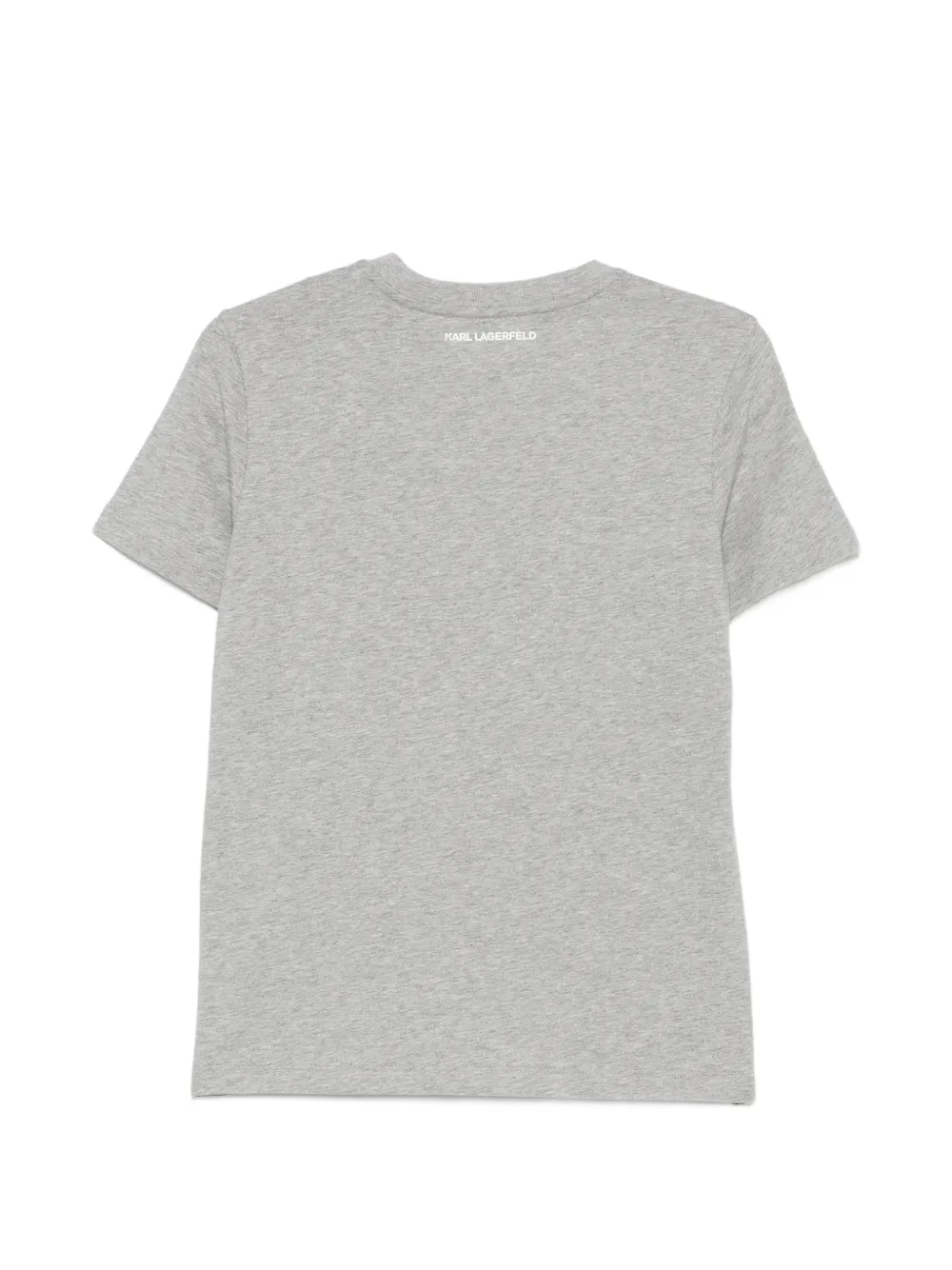Karl Lagerfeld Ikon T-shirt verfraaid met stras Grijs