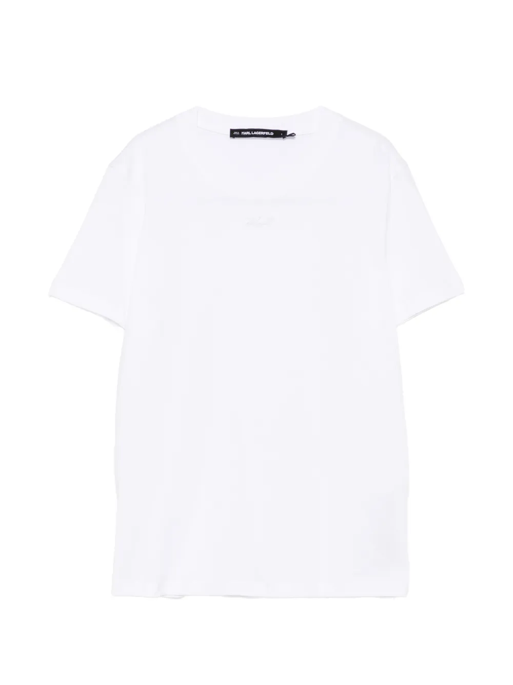 Karl Lagerfeld embroidered-logo T-shirt - Bianco