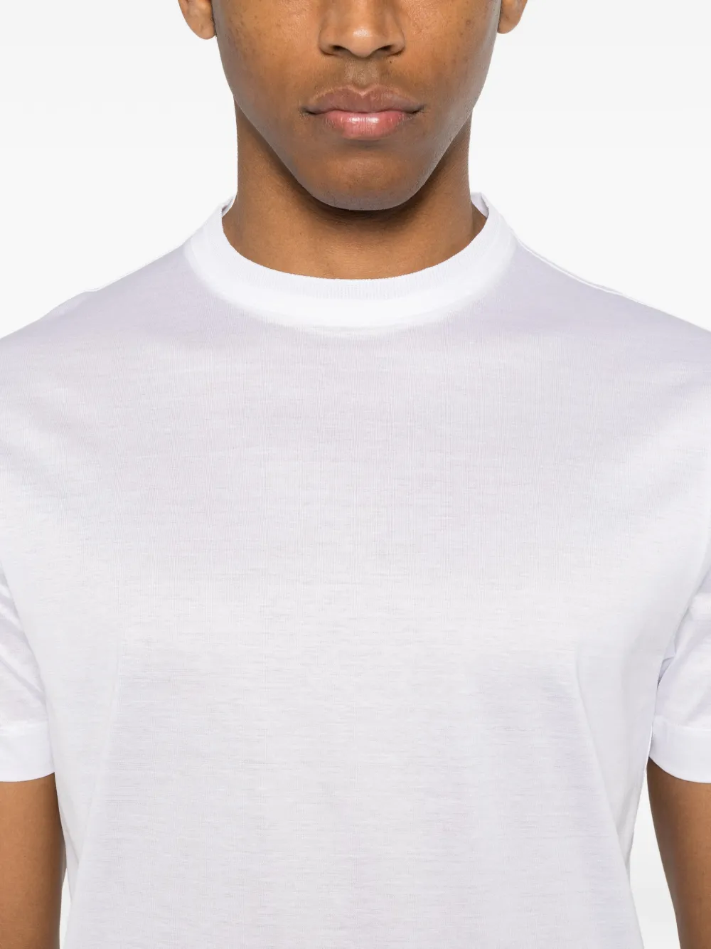 Canali T-shirt met ronde hals Wit