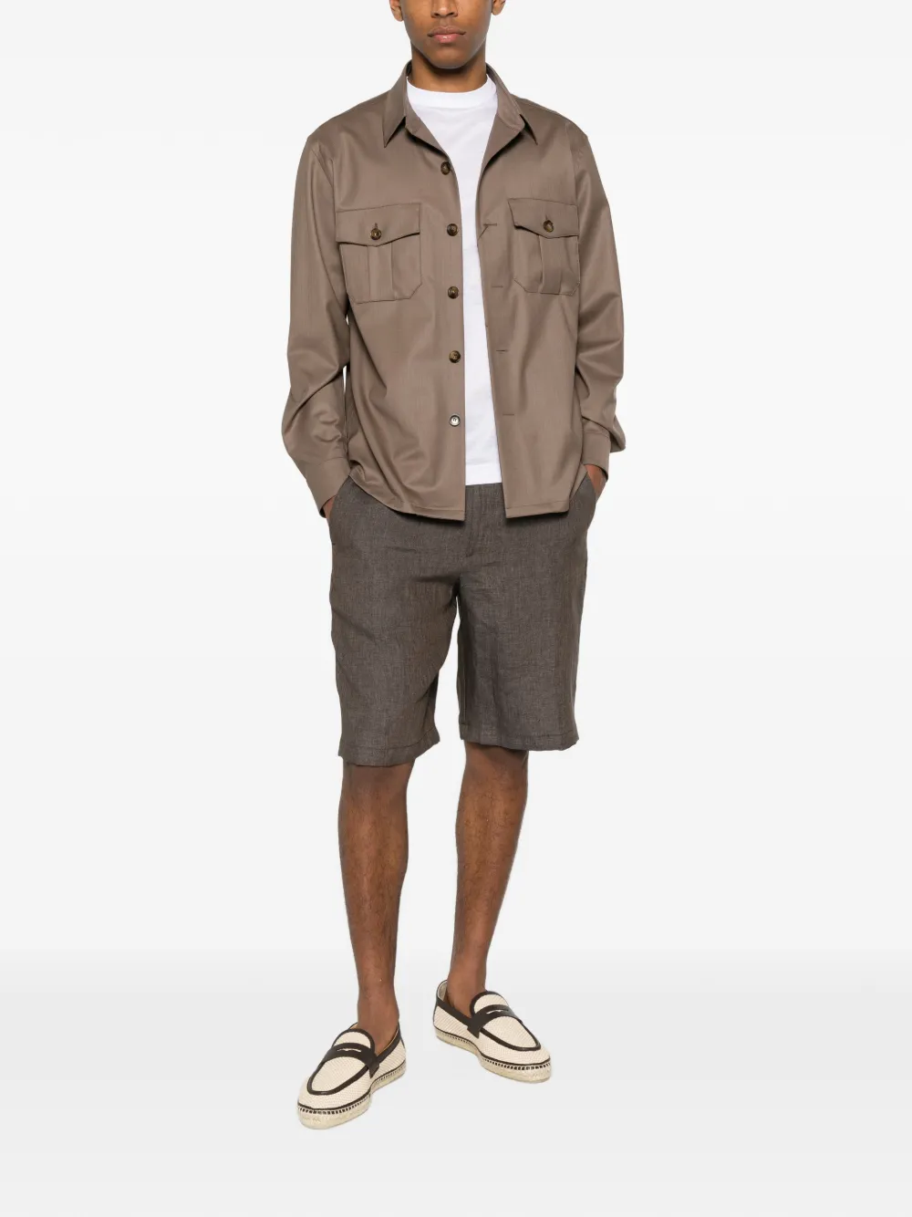 Canali T-shirt met ronde hals Wit