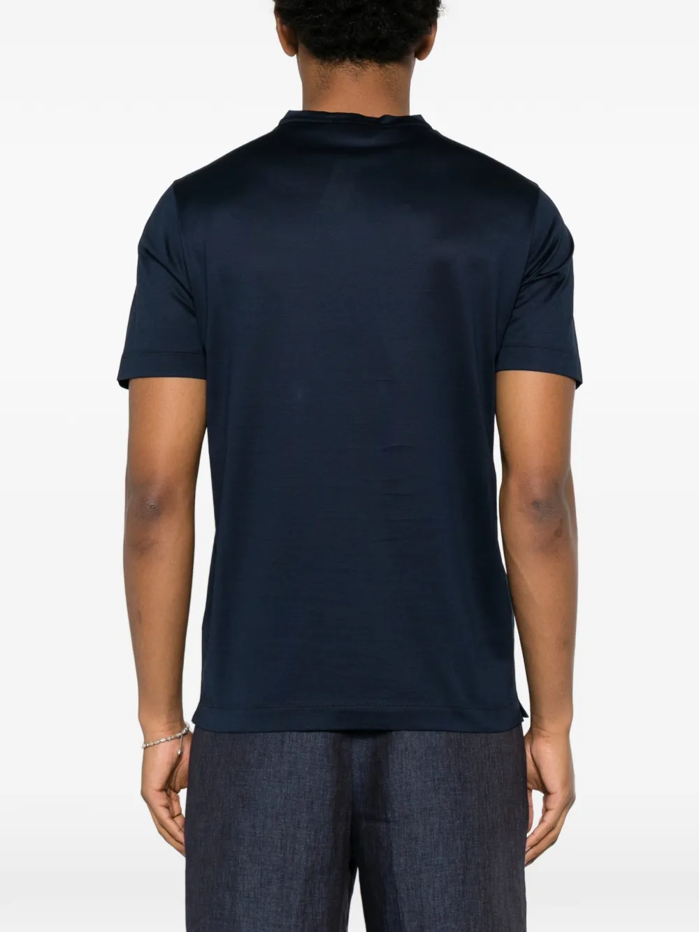 Canali T-shirt met korte mouwen Blauw