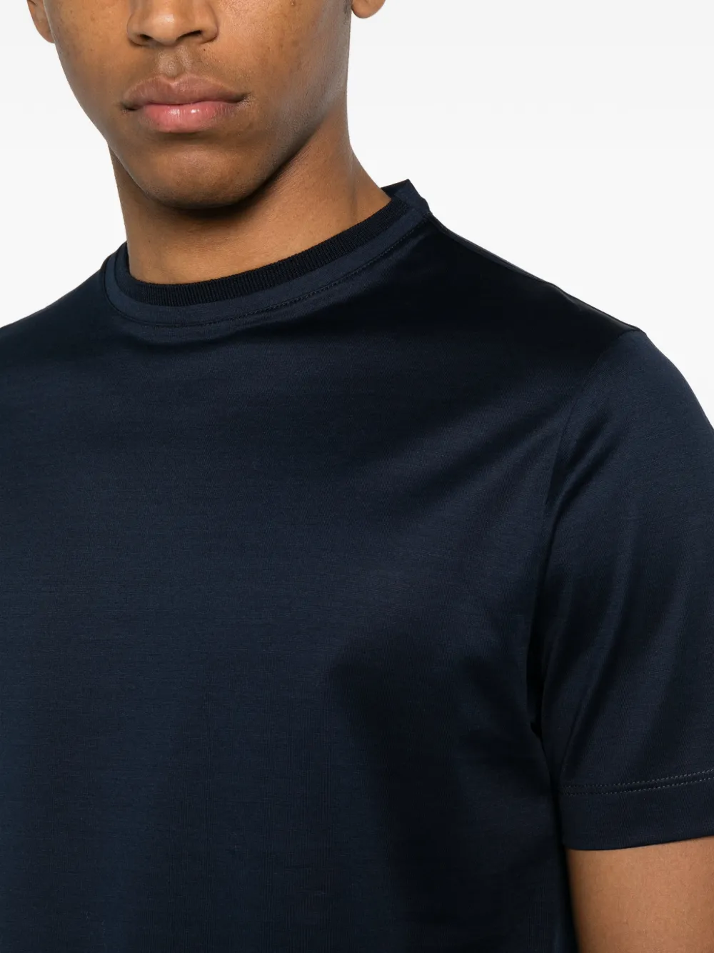 Canali T-shirt met korte mouwen Blauw