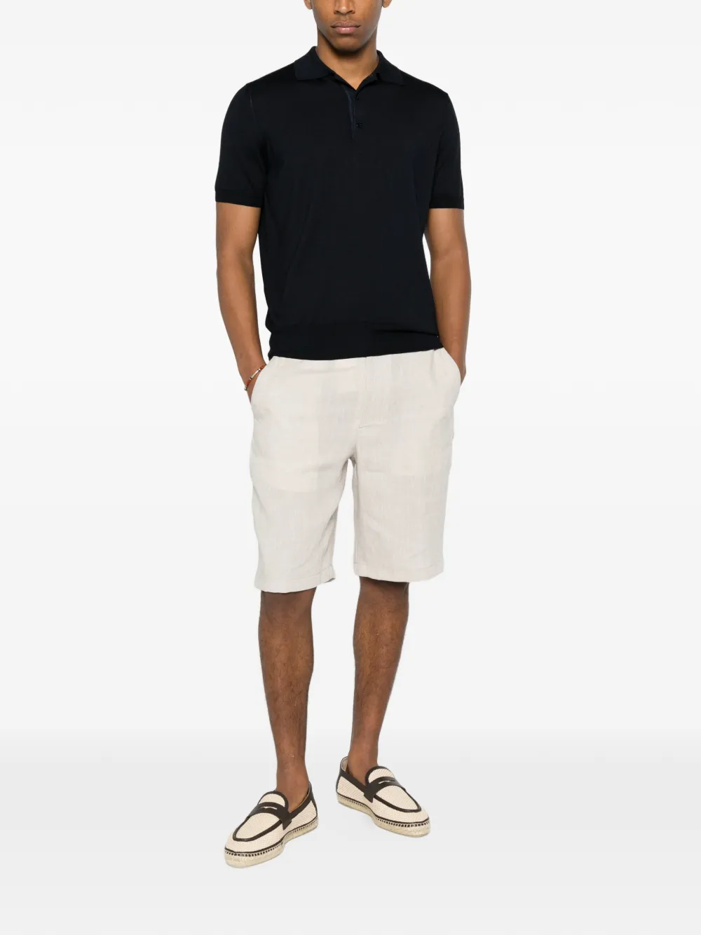 Canali Poloshirt Blauw