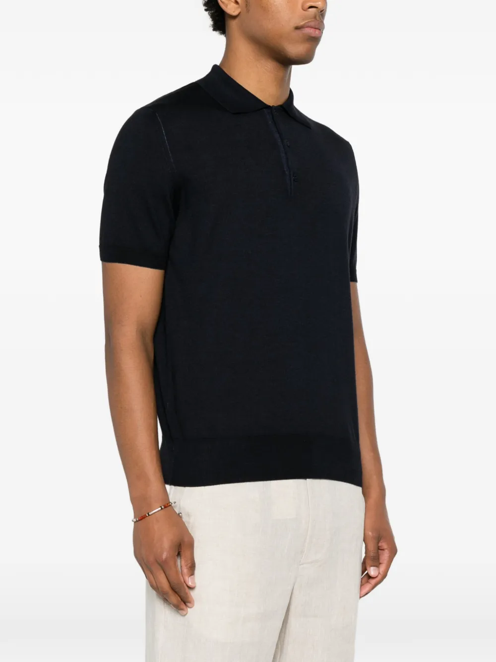 Canali Poloshirt Blauw