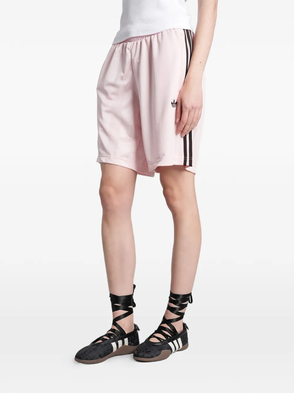 adidas stripe-detail Trefoil shorts - Rosa