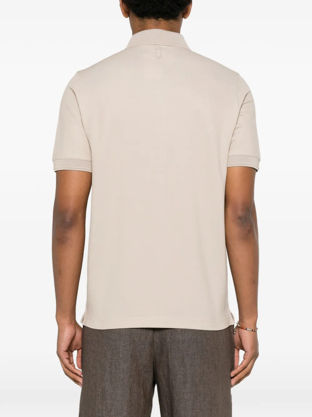 Canali Poloshirt met korte mouwen Bruin