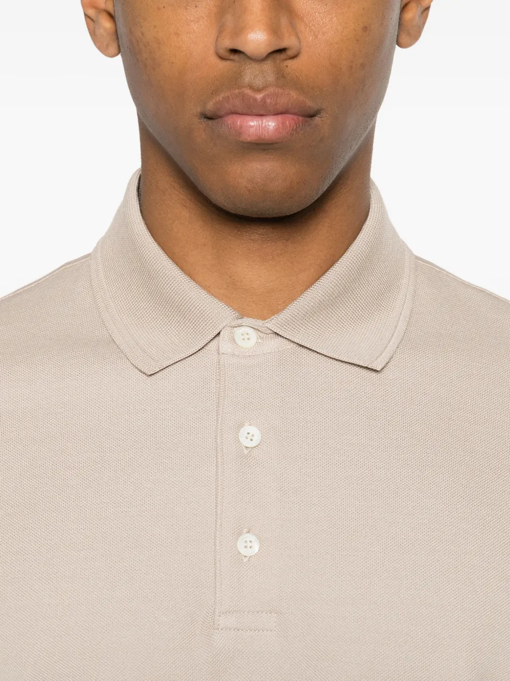 Canali Poloshirt met korte mouwen Bruin