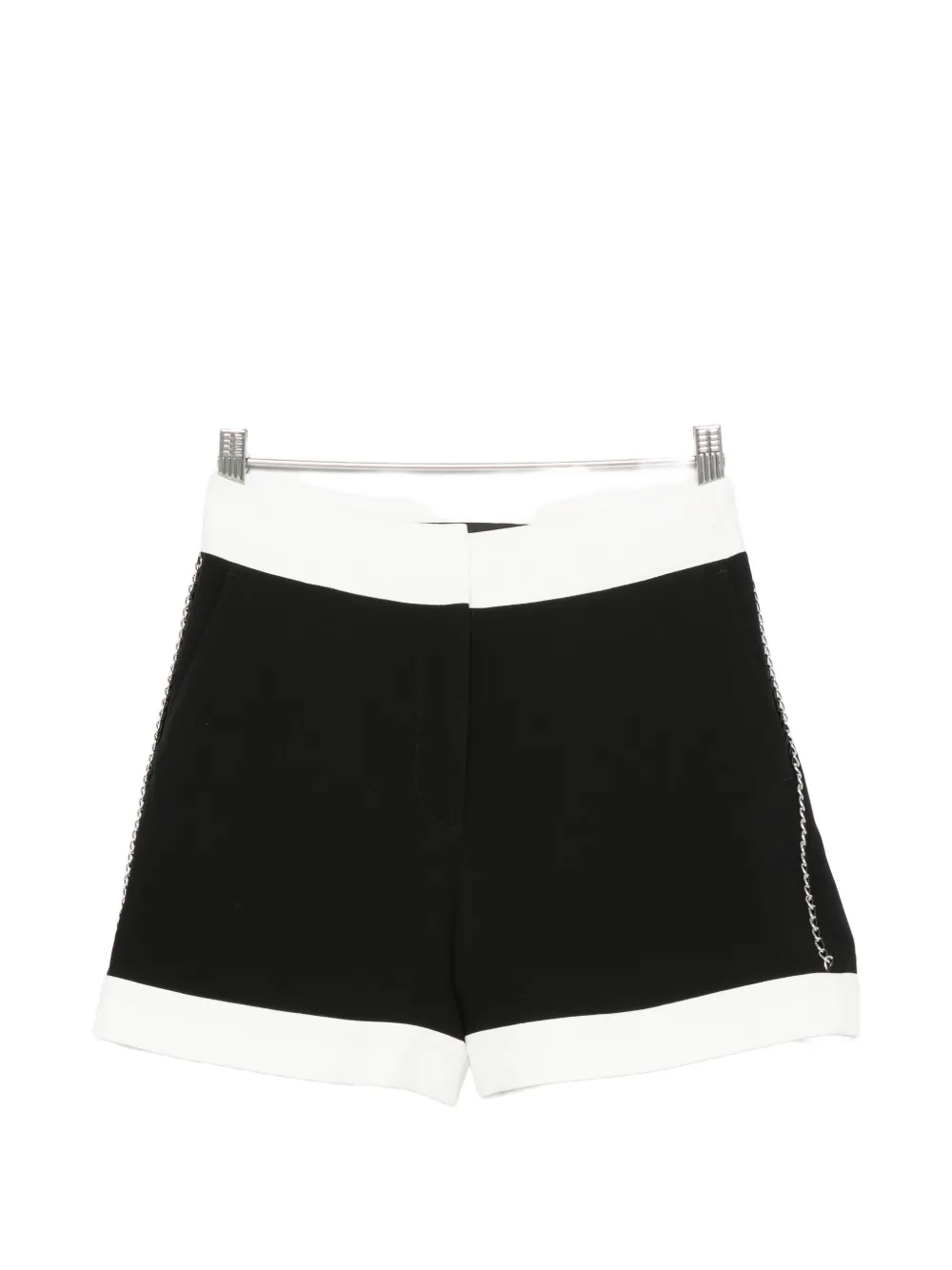 Karl Lagerfeld chain-detail contrast-trim shorts - Nero