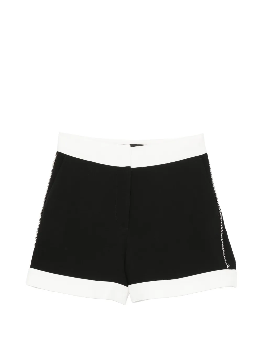 Karl Lagerfeld chain-detail contrast-trim shorts - Nero