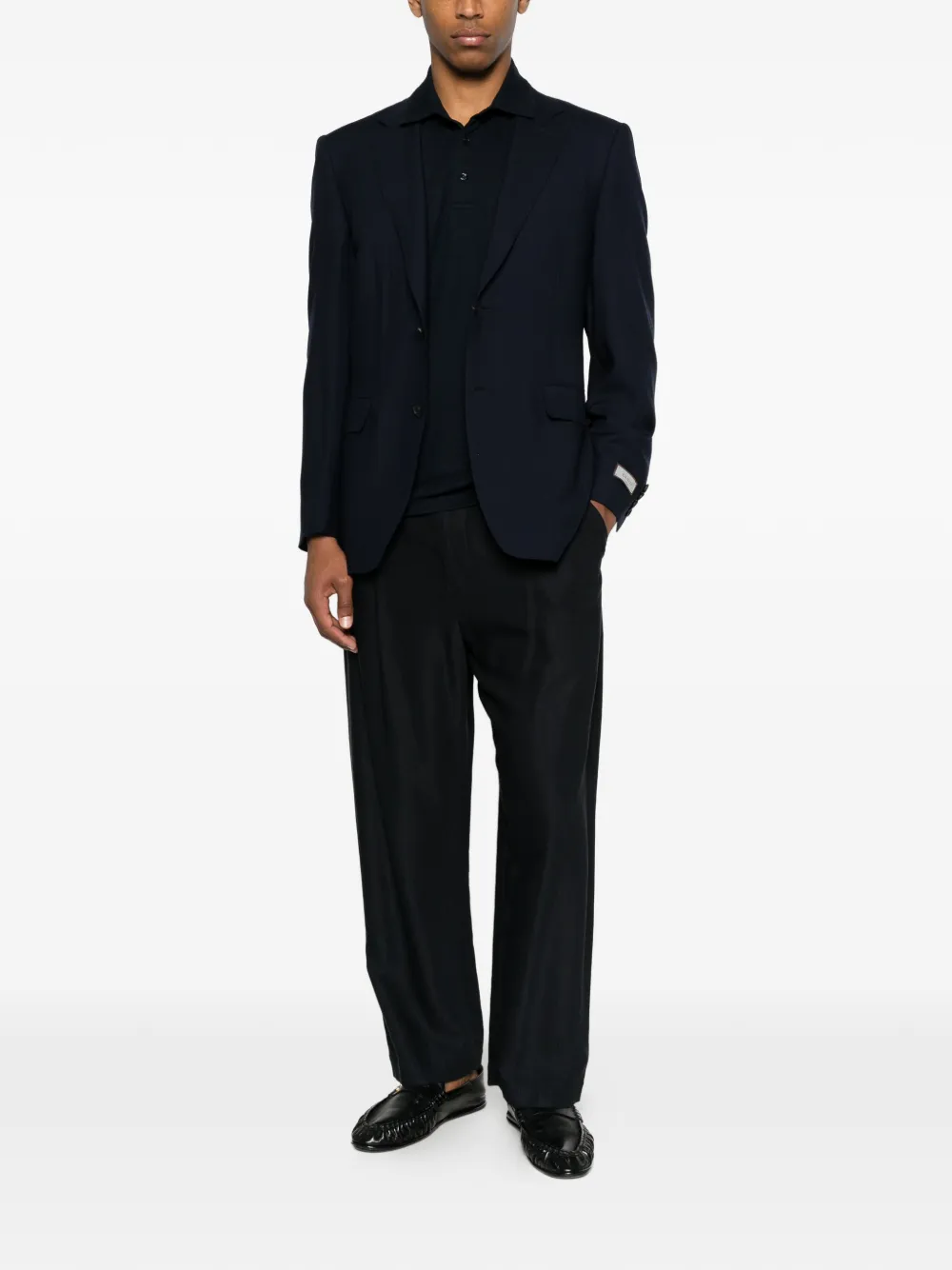 Canali Poloshirt met korte mouwen Blauw