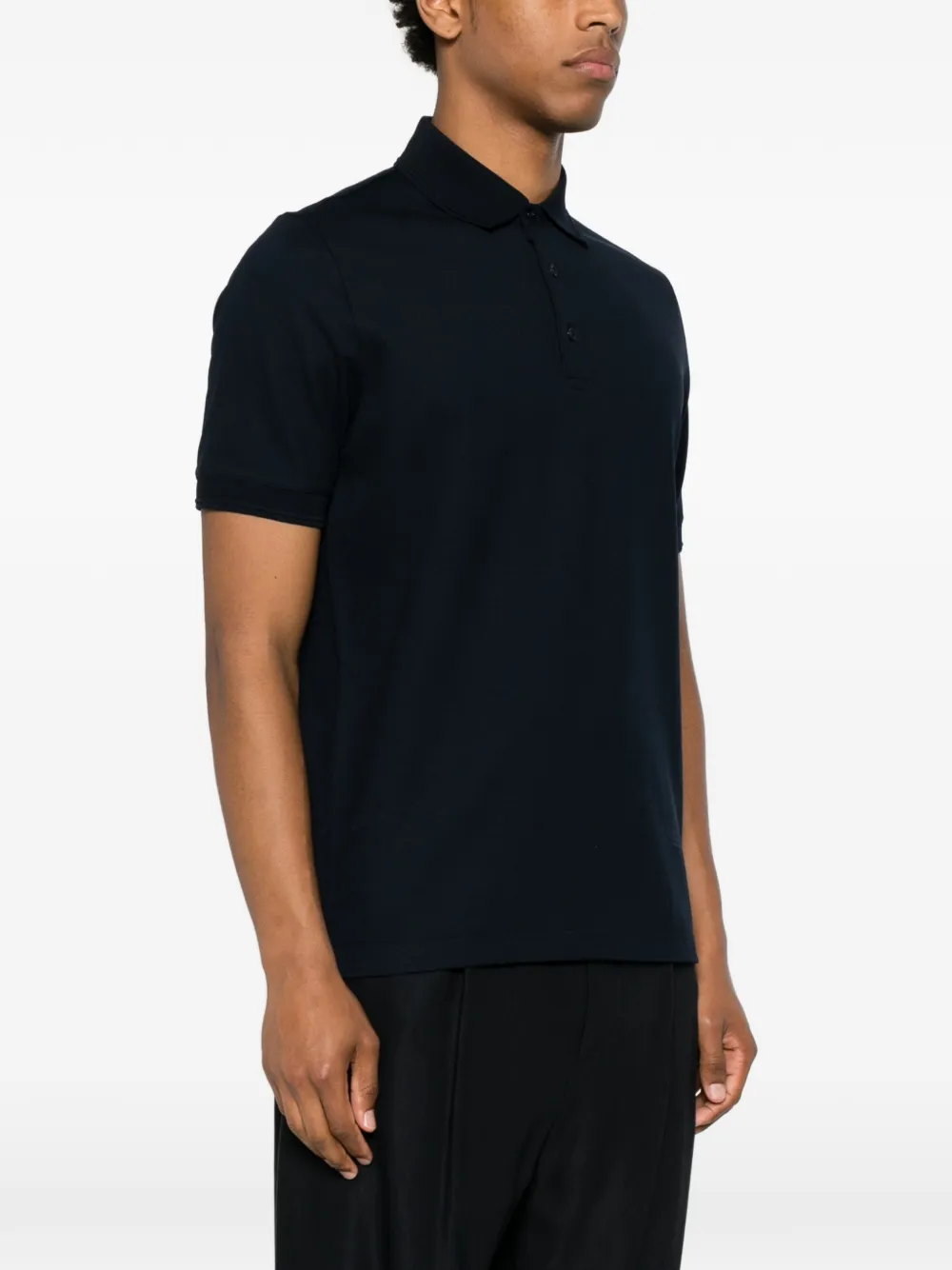 Canali Poloshirt met korte mouwen Blauw