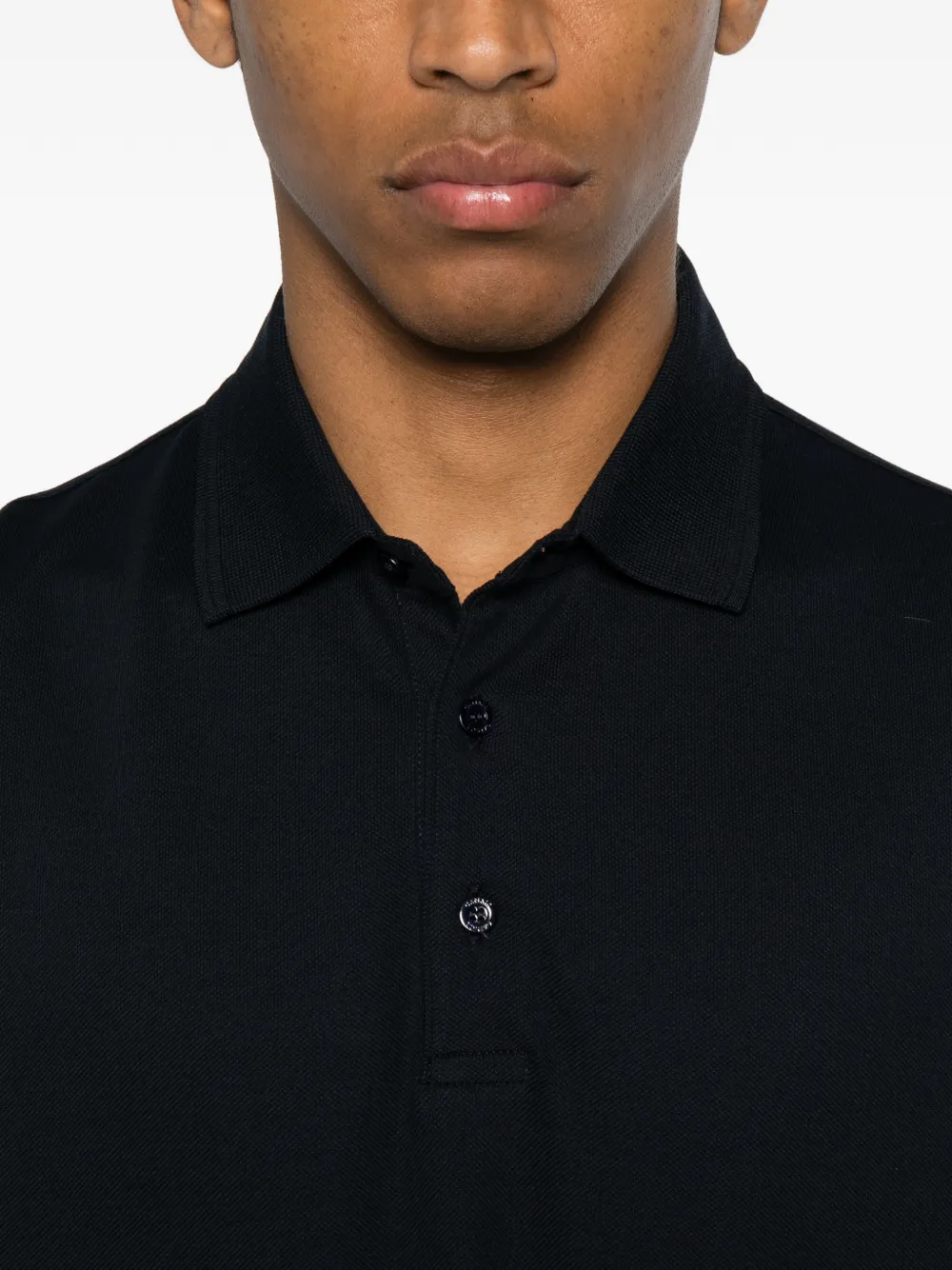 Canali Poloshirt met korte mouwen Blauw