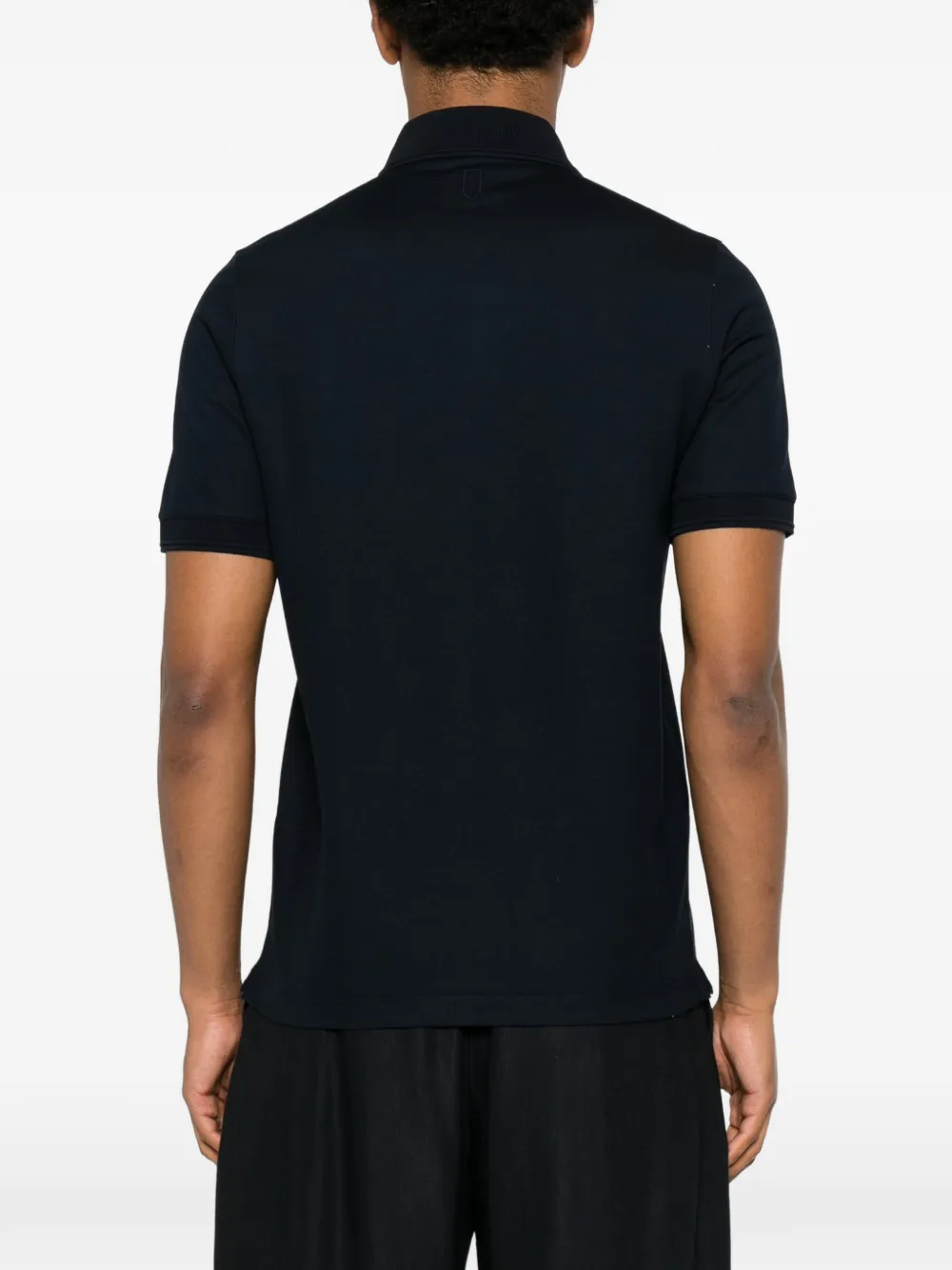 Canali Poloshirt met korte mouwen Blauw
