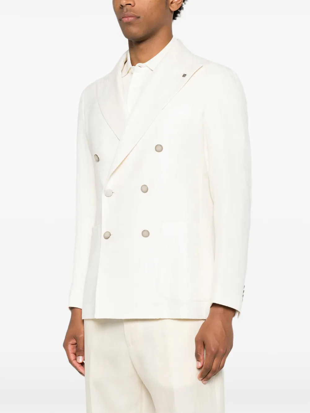 Tagliatore Blazer met dubbele rij knopen Beige
