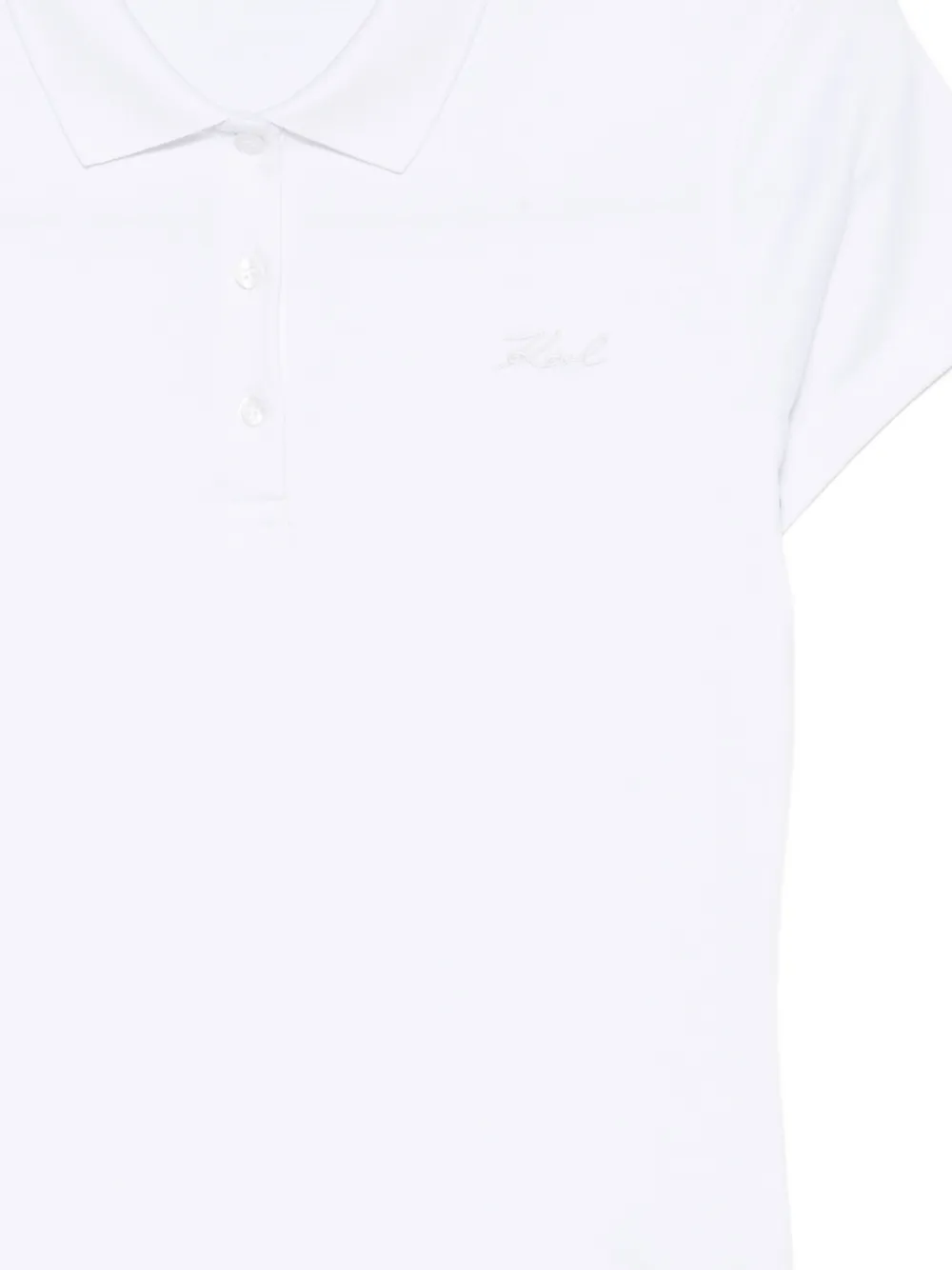 Karl Lagerfeld Essential katoenen poloshirt met geborduurd logo Wit