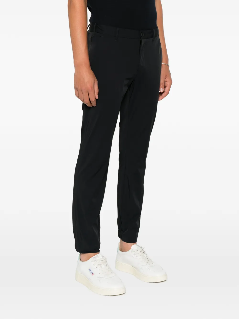Incotex Broek met elastische tailleband Zwart