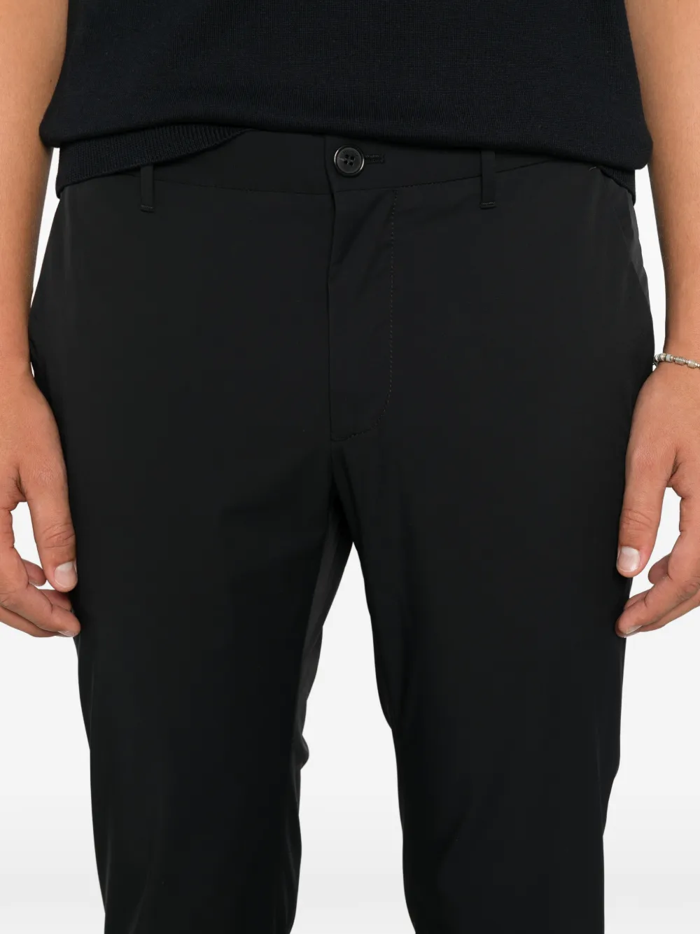 Incotex Broek met elastische tailleband Zwart