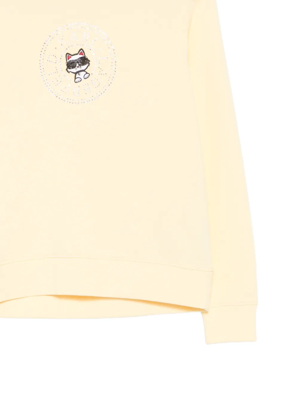 Karl Lagerfeld Ikon sweater verfraaid met stras Geel