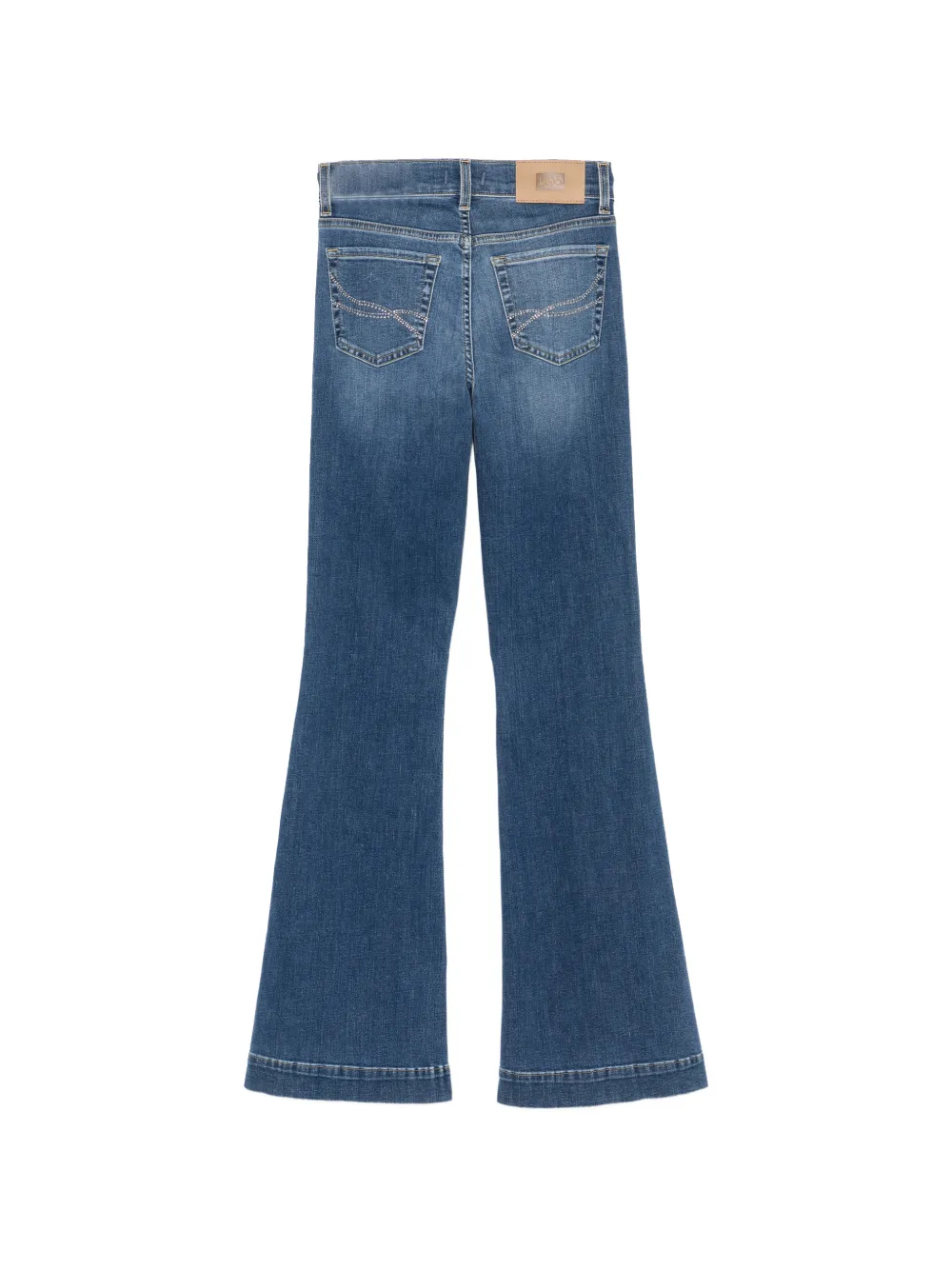  Liu Jo Vaqueros Acampanados Con Apliques De Strass - Azul 