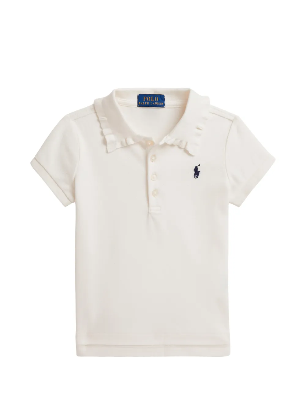 POLO RALPH LAUREN KIDS Polo con logo ricamato - Bianco