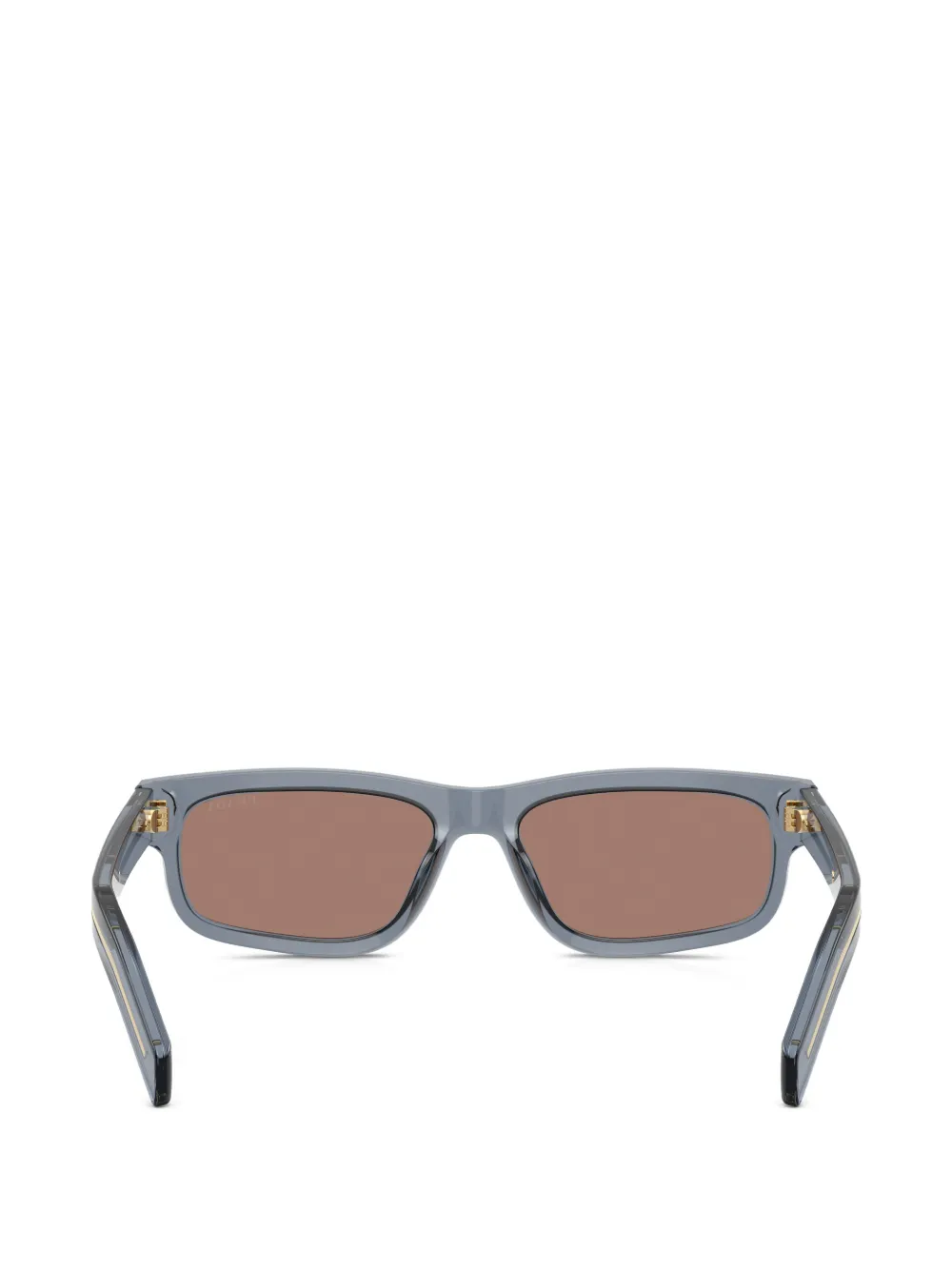 Prada Eyewear Zonnebril met rechthoekig montuur Blauw